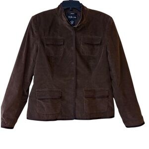 Style & Co. Chocolate Brown Women's Corduroy Jacket Size 12